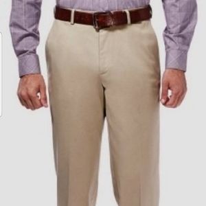 HAGGAR Khaki Classic Fit PANTS 56 X 32 NWT